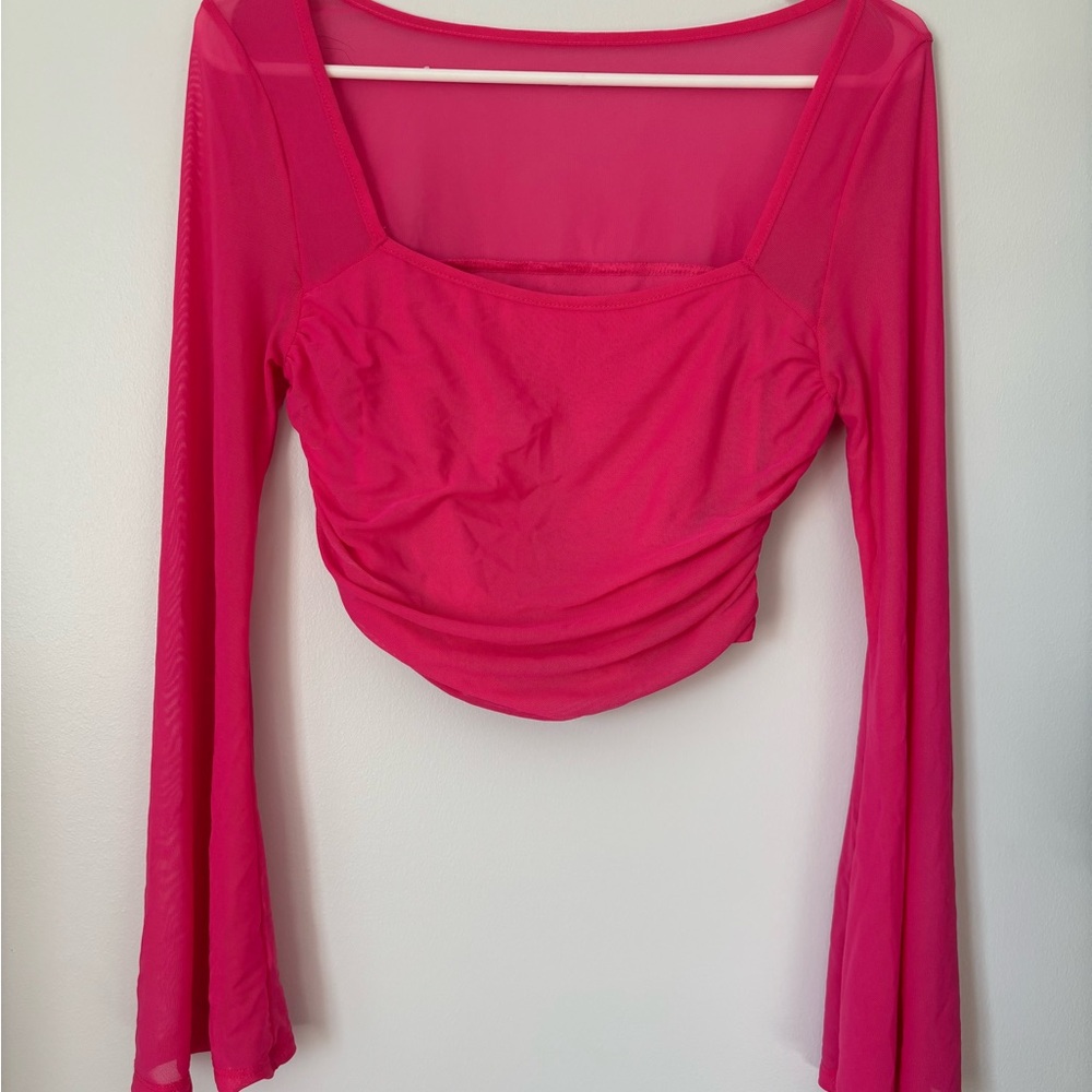Flared Long Sleeve Top